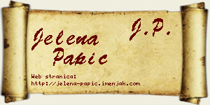 Jelena Papić vizit kartica